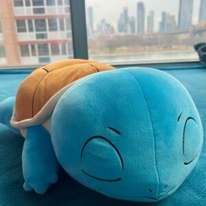 Sleeping Squirtle Plush – 18" (≈45 cm) – Pokémon